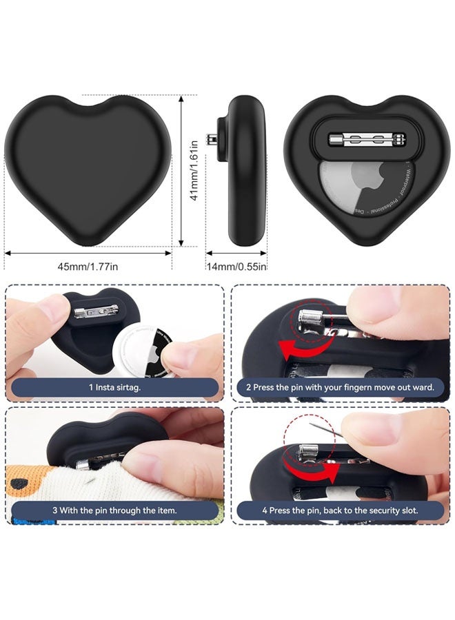 2 Pack AirTag Holder For Kids, Hidden Silicone Case For Apple For AirTag Tracker Kids With Invisible Pin, Anti Lost, For Elderly, Luggage, Clothing, Shoes, Backpack, Family Travel - Image 2